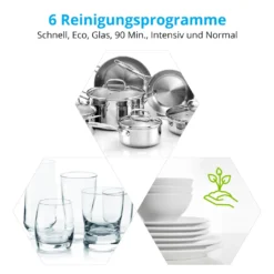 MEDION Tischgeschirrspüler (6 Gedecke Fassungsvermögen, 6 Reinigungsprogramme, ECO Programm, LED Anzeige, 51 DB, MD37210) -Angebote Herd Liebe Store e3969ac721f70fdd54320962acf10445