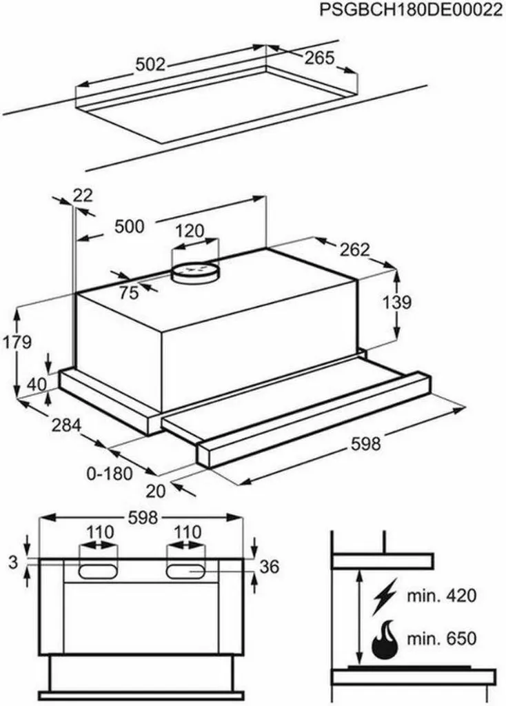 Zanussi - ZHP60260SA - Flachschirm-Dunstabzugshaube - 60 Cm 4 Zanussi - ZHP60260SA - Flachschirm-Dunstabzugshaube - 60 Cm - Image 2