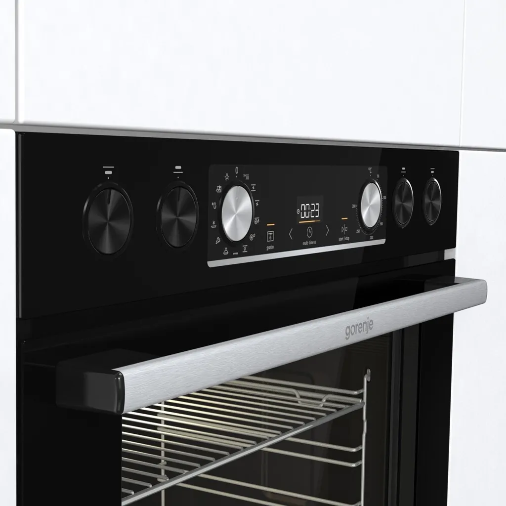Gorenje Black Set 4 Einbauherd-Set Mit Glaskeramik-Kochfeld Mit Edelstahlrahmen, Heißluft - 77L XXL Volumen - ExtraSteam - GentleClose - EcoClean - AirFry - PizzaMode - PerfectGrill - Teleskopauszüge - Schwarz 20 Gorenje Black Set 4 Einbauherd-Set Mit Glaskeramik-Kochfeld Mit Edelstahlrahmen, Heißluft - 77L XXL Volumen - ExtraSteam - GentleClose - EcoClean - AirFry - PizzaMode - PerfectGrill - Teleskopauszüge - Schwarz - Image 18