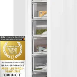 Exquisit Gefrierschrank GS184-H-100E Weiss | 184 L Nutzinhalt | Weiß