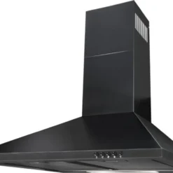 Exquisit KH 60-8 Sw Kamin-Dunstabzugshaube | Halogenbeleuchtung | Schwarz