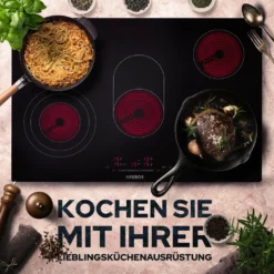 AREBOS Glaskeramikkochfeld, 8500 W, 5 Kochfelder, 77cm, Autark, Inkl. Dual-Kochzone Und Bräterzone, Mit Sensor Touch, Kindersicherung, Überhitzungsschutz, Autoabschaltung 15 AREBOS Glaskeramikkochfeld, 8500 W, 5 Kochfelder, 77cm, Autark, Inkl. Dual-Kochzone Und Bräterzone, Mit Sensor Touch, Kindersicherung, Überhitzungsschutz, Autoabschaltung -Angebote Herd Liebe Store ede40108f105f5e7917fbc906fb8fe67
