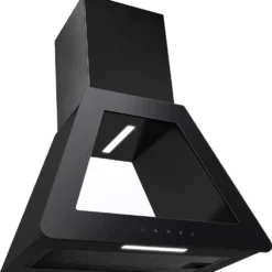 PKM Dunstabzugshaube Wandhaube Design Wandesse P1-60BBTX Schwarz 60 Cm LED