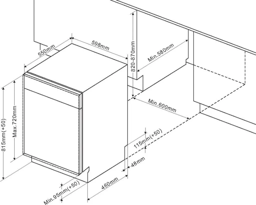 Amica EGSPV 597 201, Voll Integriert, Standardgröße (60 Cm), Schwarz, Tasten, 1,5 M, 1,5 M 5 Amica EGSPV 597 201, Voll Integriert, Standardgröße (60 Cm), Schwarz, Tasten, 1,5 M, 1,5 M - Image 3