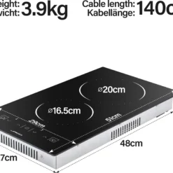 Jago® Glaskeramikkochfeld - Autark, Rahmenlos, 1200/1800 Watt, Für Alle Kochtöpfe, Ø 16/20 Cm, 9 Leistungsstufen, Timer-Automatik, Schwarz - Ceranfeld, Cerankochfeld, Kochfeld, Kochfelder 29 Jago® Glaskeramikkochfeld - Autark, Rahmenlos, 1200/1800 Watt, Für Alle Kochtöpfe, Ø 16/20 Cm, 9 Leistungsstufen, Timer-Automatik, Schwarz - Ceranfeld, Cerankochfeld, Kochfeld, Kochfelder -Angebote Herd Liebe Store ef8b0c43c5b5bee44d0e90fa2190cd39