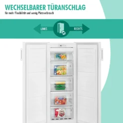 Bomann® Gefrierschrank Nofrost Freistehender 155 Liter Nutzinhalt, Total No Frost - Nie Wieder Abtauen - Schnellgefrierfunktion U. MultiAirflow-System, Türanschlag Wechselbar - GS 7325.1 Weiß -Angebote Herd Liebe Store efba57f26fa3718d5c056d1a5bc2aa54