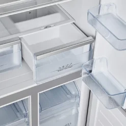 Hisense RQ563N4SI2 Kühl-Gefrierkombination Side-by-Side 454 L: 294 L Kühlteil + 160 L Gefrierteil - LED-Innenbeleuchtung - Total No Frost - Multi Air Flow - Super Cool -Angebote Herd Liebe Store f00352fb873d1d6f007d923d80f2bc8a