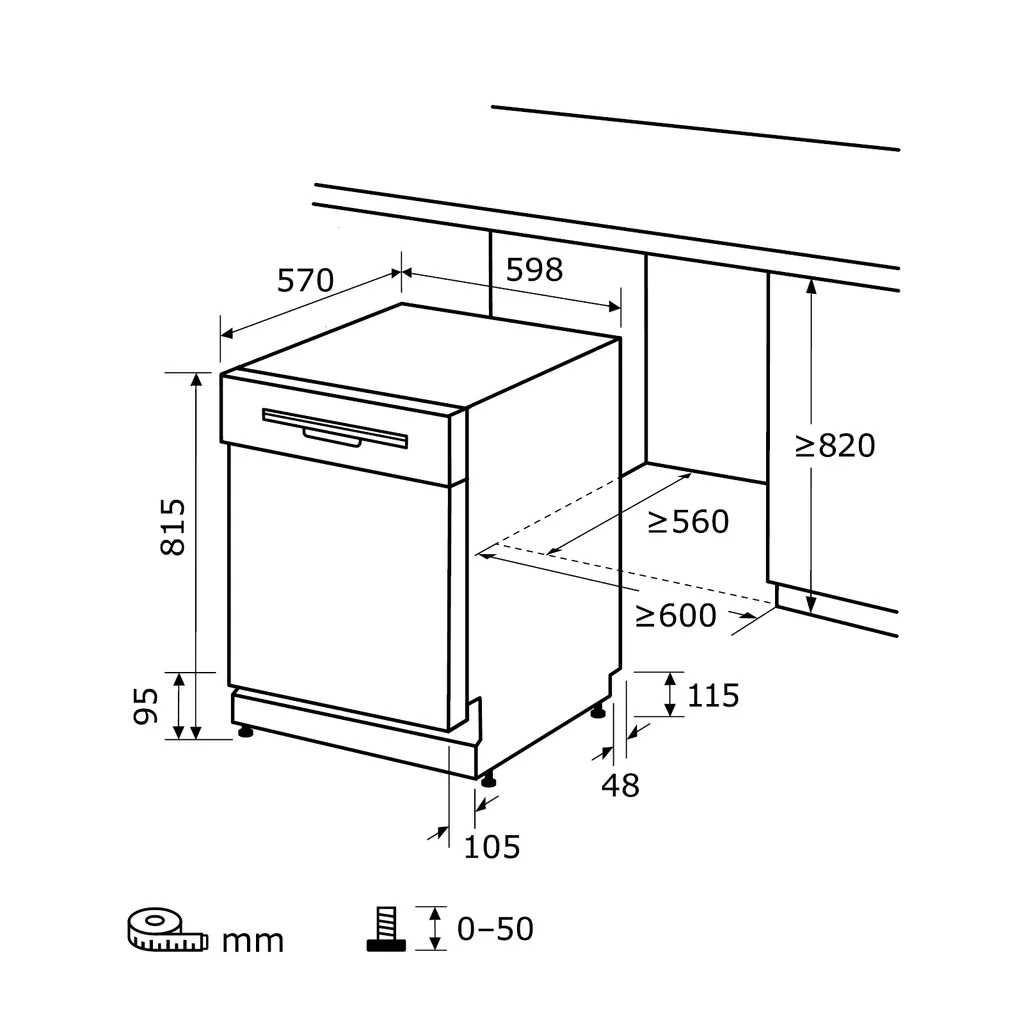 Exquisit Geschirrspüler EGSP6112-EF-030E Inox | Einbaugeschirrspüler | 12 Maßgedecke | Inox 8 Exquisit Geschirrspüler EGSP6112-EF-030E Inox | Einbaugeschirrspüler | 12 Maßgedecke | Inox - Image 6