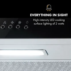 Klarstein Contempo 90 Unterbauhaube , Dunstabzugshaube , Abluft/Umluft , Breite: 90 Cm , Max. Abluftleistung: 175 M³/h , Installation: Wand- Oder Unterschrankanbau , Material: Gebürsteter Edelstahl / Schwarze Acrylglasfront , LED -Angebote Herd Liebe Store f01330fbde883c264a13ab64d97d2866