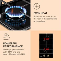 Klarstein Gaskochfeld Gasherd Einbau - Sabaf-Brenner - Erdgas/Propangas - Automatische Abschaltung - Gusseisen - Glaskeramik Retro-Look - 2-flammig - Schwarz Einbau Gas Kochfeld Gasherd 2 Platten Kochfelder Herdplatte Kochplatte Einbaukochfeld 12 Klarstein Gaskochfeld Gasherd Einbau - Sabaf-Brenner - Erdgas/Propangas - Automatische Abschaltung - Gusseisen - Glaskeramik Retro-Look - 2-flammig - Schwarz Einbau Gas Kochfeld Gasherd 2 Platten Kochfelder Herdplatte Kochplatte Einbaukochfeld -Angebote Herd Liebe Store f01b83eaf46f588c6a8ed10d38c5b3d9