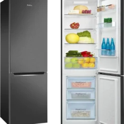 Amica - KGCL 387 150 S - Kühl-Gefrierkombination - Schwarze Edelstahloptik