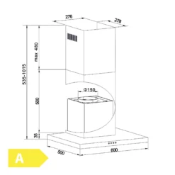 Amica KH 17801-1 E Dunstabzugshaube Kaminhaube T-Line Edelstahl LED EEK: A -Angebote Herd Liebe Store f0f31e6a5da69bfd11f2fa6be372003f