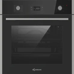 Klugmann Einbaubackofen »KO608.5TCX«, Mit 1-fach-Teleskopauszug, 3D Heißluft, Grill-/Brat-System, Timer, 68L, Touch, Edelstahl, Teleskopauszug