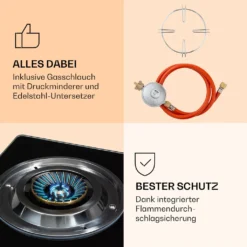 Klarstein Barzona 2 LGP G30 50mbar With Regulator -Angebote Herd Liebe Store f1dca3dd10771db5bc828f4d72e846e9