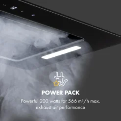 Klarstein Hektor Eco Lüfterbaustein , 52 Cm , Max. Abluftleistung 566 M³/h , EEK: B , 3 Stufen , Nachlüftungstimer , LEDs: 2 X 2 W , Touch-Panel , Dunstabzugshaube , Einbau-Haube , Unterseite Aus Sicherheitsglas , Schwarz -Angebote Herd Liebe Store f1f5bb103aef3f21ea821a8a5a639a06