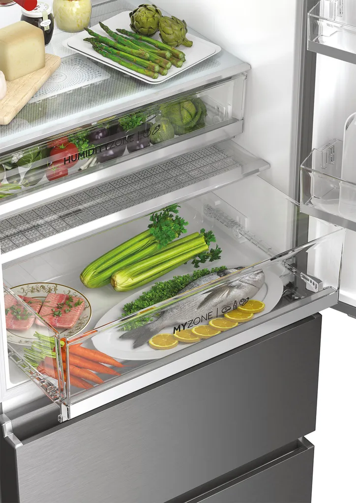 Haier HTW7720ENMP 3 Door Kühl Gefrier Kombination Mit Edelstahlfront WIFI CONNECTED 4 Haier HTW7720ENMP 3 Door Kühl Gefrier Kombination Mit Edelstahlfront WIFI CONNECTED - Image 2