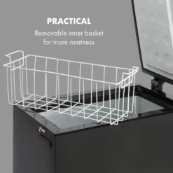 Klarstein Gefrierschrank Gefriertruhe - Tiefkühltruhe Gefrierbox - Temperaturregler - Bodenrollen - Freistehend - 50 Liter - Mattschwarz Tiefkühlschrank Freistehend Gefriertruhe Gefrierschrank Groß Kühltruhe Gefriergeräte -Angebote Herd Liebe Store f30ce7017bd210f1e2ecf63535248263