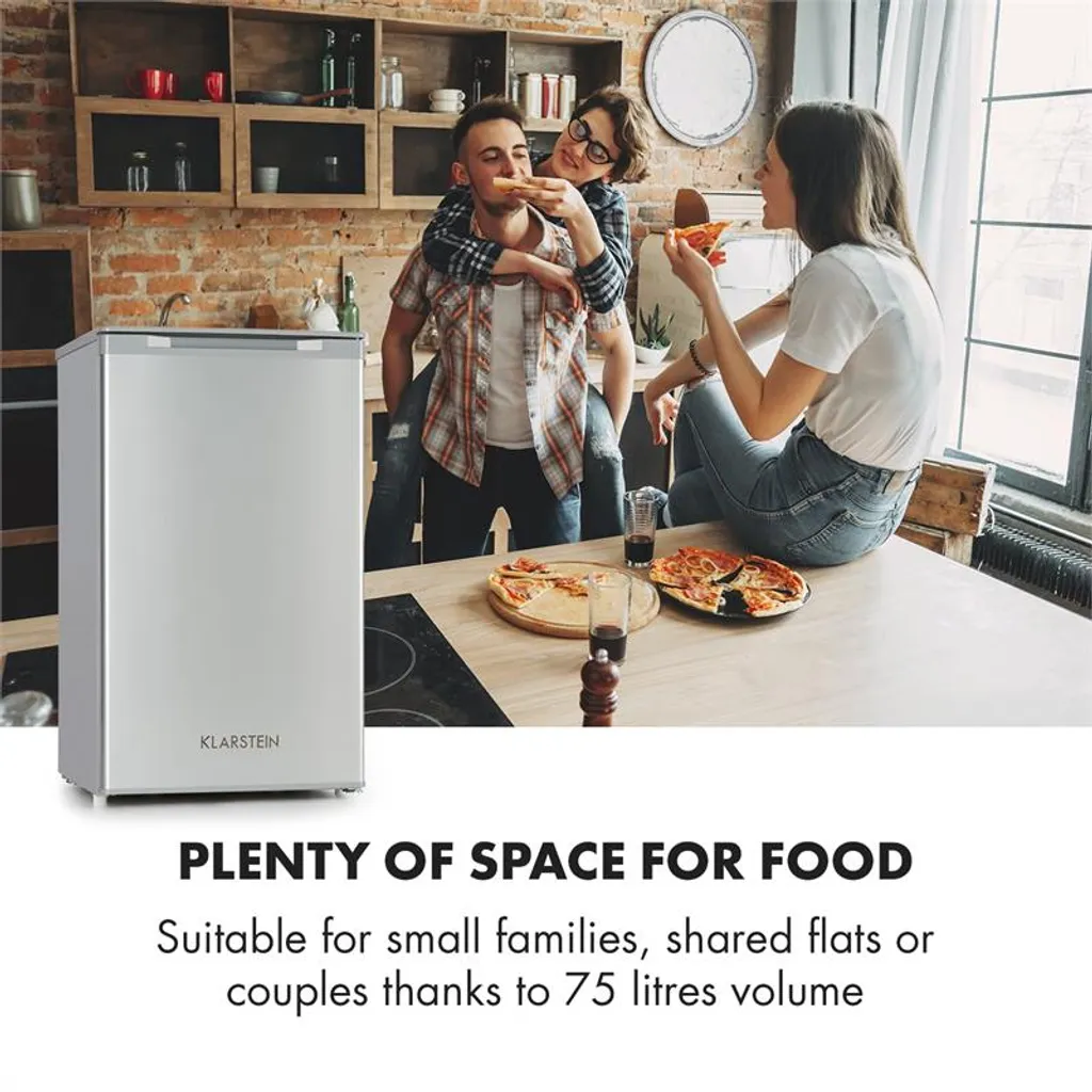 Klarstein Gefrierschrank Tiefkühlschrank Leise - Freezer - 3 Ebenen - Freistehend - Inkl. Eiswürfelform Und Eiskratzer - 75 Liter - Silber Tiefkühlschrank Freistehend Gefriertruhe Gefrierschrank Groß Kühltruhe Gefriergeräte 7 Klarstein Gefrierschrank Tiefkühlschrank Leise - Freezer - 3 Ebenen - Freistehend - Inkl. Eiswürfelform Und Eiskratzer - 75 Liter - Silber Tiefkühlschrank Freistehend Gefriertruhe Gefrierschrank Groß Kühltruhe Gefriergeräte - Image 5