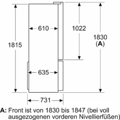 Bosch KFN96VPEA Serie 4 Kühl-Gefrier-Kombination, 183 X 91 Cm, 405 L Kühlen + 200 L Gefrieren, VitaFresh Längere Frische, NoFrost Nie Wieder Abtauen, LED-Beleuchtung Gleichmäßige Ausleuchtung 22 Bosch KFN96VPEA Serie 4 Kühl-Gefrier-Kombination, 183 X 91 Cm, 405 L Kühlen + 200 L Gefrieren, VitaFresh Längere Frische, NoFrost Nie Wieder Abtauen, LED-Beleuchtung Gleichmäßige Ausleuchtung -Angebote Herd Liebe Store f6b2c736b4677e522863990503ad045a