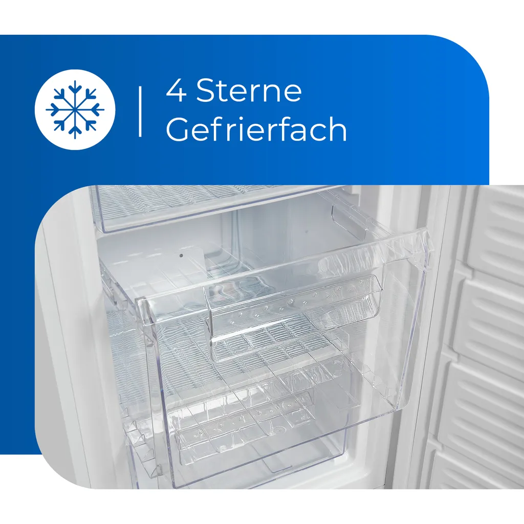 Exquisit Gefrierschrank GS280-H-040E Weiss | Standgerät | 242 L Volumen | Weiß 5 Exquisit Gefrierschrank GS280-H-040E Weiss | Standgerät | 242 L Volumen | Weiß - Image 3