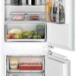 Siemens KI86NNFF0 Einbau-Kühl-/Gefrierkombi, 2 Türen, 184 L Nutzinhalt Kühlteil, 76 L Nutzinhalt Gefrierteil, 54,1 Cm Breite, , 293 KWh/Jahr, 4 Sterne, 39 DB Geräuschemissionen