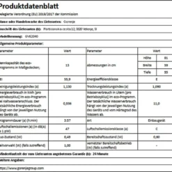 Gorenje GV62040 Vollintegrierbarer Geschirrspüler 60 Cm - 13 Maßgedecke - 5 Programme - AquaStop - Edelstahlbottich - Besteckkorb - Selbstreinigender Filter - Programmanzeige -Angebote Herd Liebe Store f9729cea4e9421985e8d86db2f787526