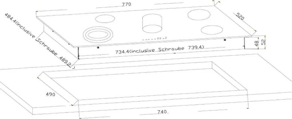 PKM Glaskeramik-Kochfeld Ceranfeld Mit Edelstahlrahmen EB-C5-3KBTC Touch Control 77cm 7 PKM Glaskeramik-Kochfeld Ceranfeld Mit Edelstahlrahmen EB-C5-3KBTC Touch Control 77cm - Image 5