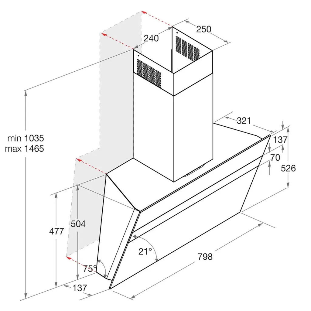 BAUKNECHT DBHVS 82 LT K/1 Kopffrei-Dunstabzugshaube 80cm 15 BAUKNECHT DBHVS 82 LT K/1 Kopffrei-Dunstabzugshaube 80cm - Image 13