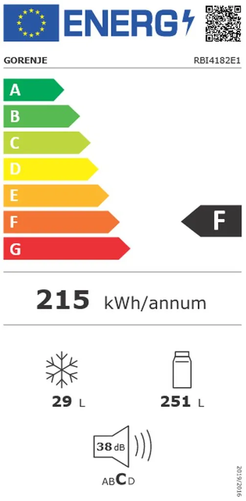 Gorenje - RBI4182E1 - Einbau-Kühlschrank Mit Gefrierfach - Schlepptürtechnik 5 Gorenje - RBI4182E1 - Einbau-Kühlschrank Mit Gefrierfach - Schlepptürtechnik - Image 3