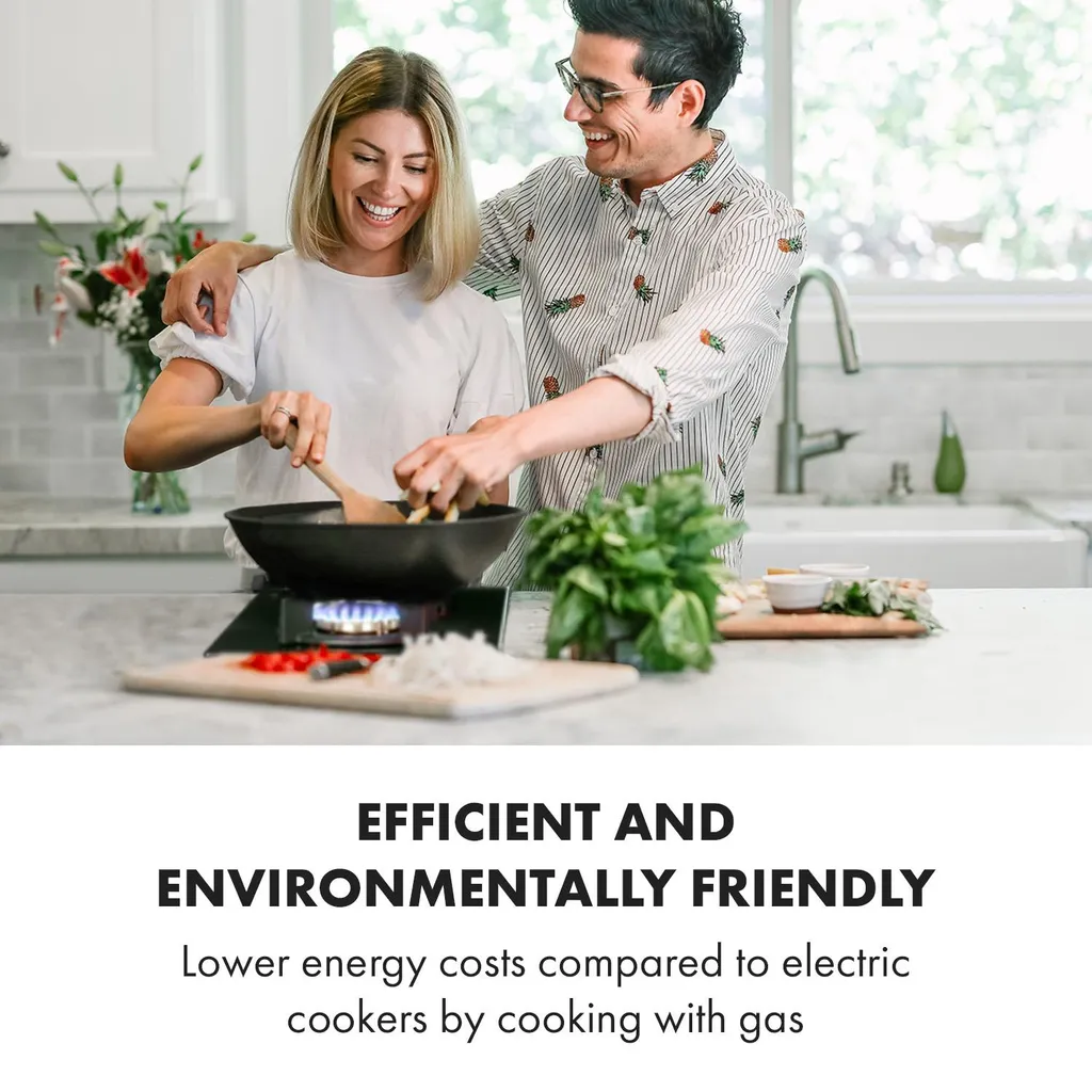 Klarstein Goldflame Domino Gaskochfeld , 2-flammig , Autark , 30 Cm , Einbau , Messing-Brenner , Erdgas/Propangas , Sicherheitsventile , Automatische Abschaltung , Topfträger Aus Gusseisen , Inkl. Schlauch Und Druckminderer , Glaskeramik Ø 8 Mm , Schwarz 4 Klarstein Goldflame Domino Gaskochfeld , 2-flammig , Autark , 30 Cm , Einbau , Messing-Brenner , Erdgas/Propangas , Sicherheitsventile , Automatische Abschaltung , Topfträger Aus Gusseisen , Inkl. Schlauch Und Druckminderer , Glaskeramik Ø 8 Mm , Schwarz - Image 2