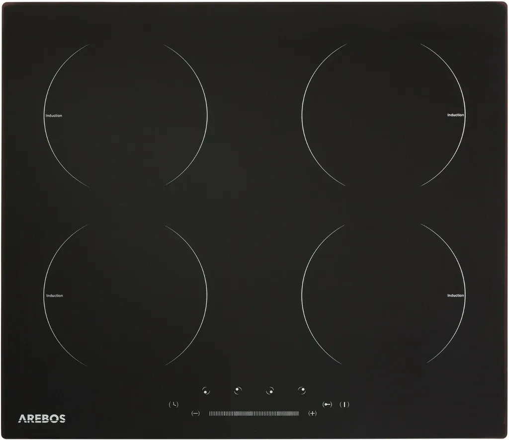 AREBOS Induktionskochfeld, 6000 W, 4 Kochfelder, 59 Cm, Autark, Mit Sensor Touch, Timer, Kindersicherung, Überhitzungsschutz, Autoabschaltung 4 AREBOS Induktionskochfeld, 6000 W, 4 Kochfelder, 59 Cm, Autark, Mit Sensor Touch, Timer, Kindersicherung, Überhitzungsschutz, Autoabschaltung - Image 2