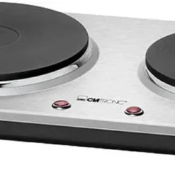 CLATRONIC Doppelkochplatte DKP 3668 Edelstahl Herdplatte Kochplatte 1000/1500W