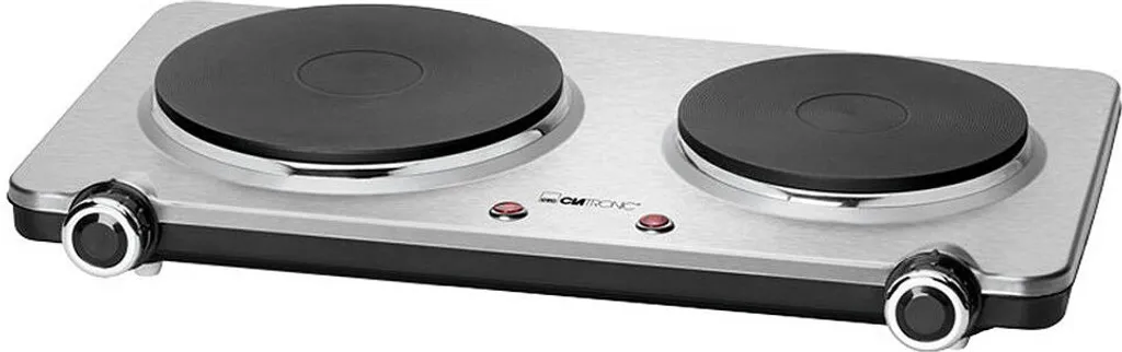 CLATRONIC Doppelkochplatte DKP 3668 Edelstahl Herdplatte Kochplatte 1000/1500W 3 CLATRONIC Doppelkochplatte DKP 3668 Edelstahl Herdplatte Kochplatte 1000/1500W