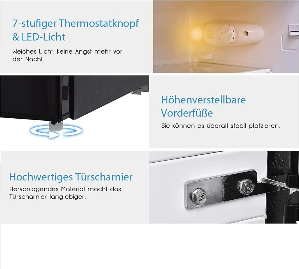 COSTWAY Kühlschrank Mit Gefrierfach Standkühlschrank Gefrierschrank Kühl-Gefrier-Kombination 85L Schwarz 7 COSTWAY Kühlschrank Mit Gefrierfach Standkühlschrank Gefrierschrank Kühl-Gefrier-Kombination 85L Schwarz - Image 5