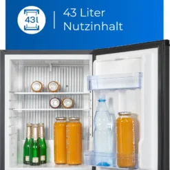 Exquisit Absorber Kühlschrank FA60-260G SchwarzPV | Hotelkühlschrank | 43 L Nutzinhalt | Schwarz -Angebote Herd Liebe Store fced35716cd851ee4bf0e91d1acb666f