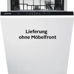 Gorenje GV 520 E 10 EB, Voll Integriert, Slimline (45 Cm), Schwarz, 11 Maßgedecke, 47 DB, Eco 45 ºC, Intensive 60 ºC, Schnell, Spülen, Standard 60 °C