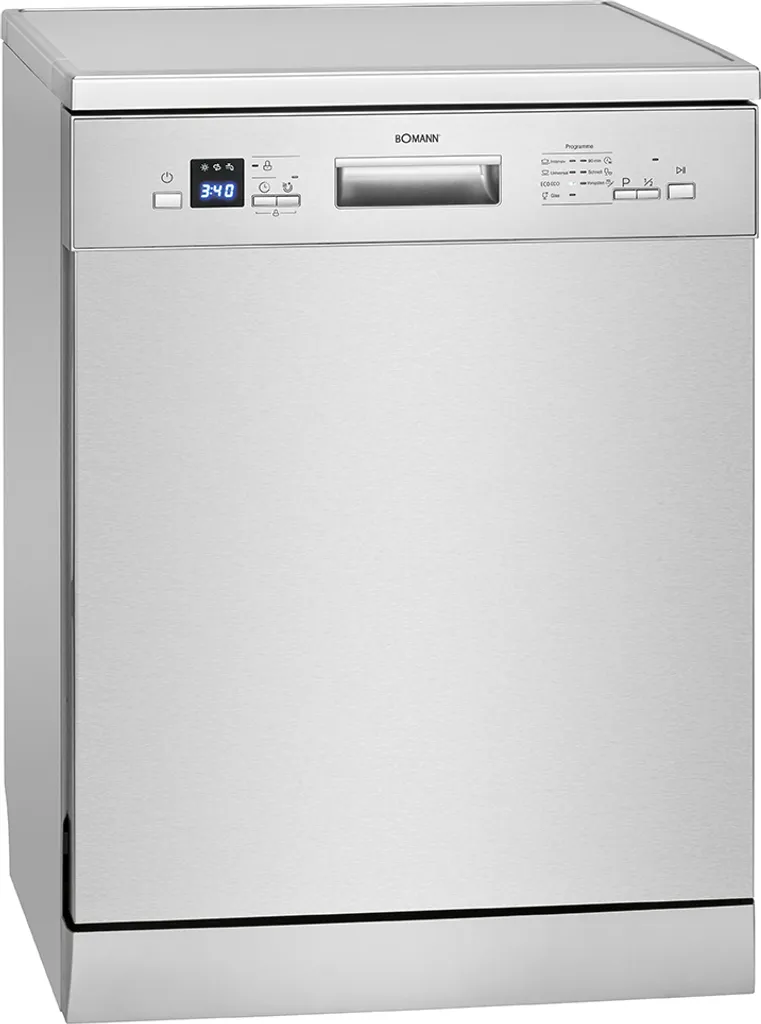 Bomann GSP 7412 IX Spülmaschine, Stand / Unterbau, 60 Cm Ausführung, 12 Maßgedecke, 7 Programme, LED- Display / Kontrollanzeigen, Reinigungstemperaturen 45°C - 65°C, Edelstahl 4 Bomann GSP 7412 IX Spülmaschine, Stand / Unterbau, 60 Cm Ausführung, 12 Maßgedecke, 7 Programme, LED- Display / Kontrollanzeigen, Reinigungstemperaturen 45°C - 65°C, Edelstahl - Image 2