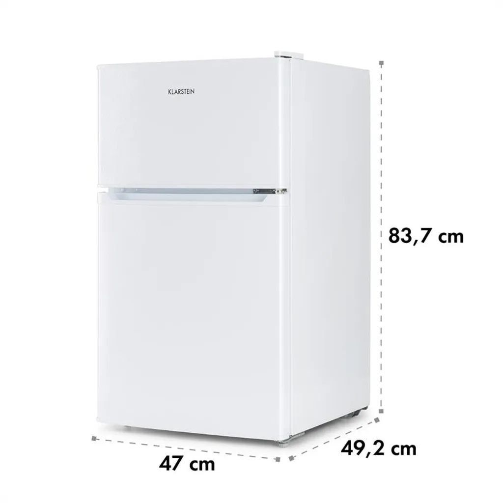 Klarstein Big Daddy Cool Kühl-Gefrier-Kombination , Fassungsvermögen: 87 Liter , Kühlschrank: 61 Liter , Gefrierschrank: 26 Liter , 2 Ebenen , Freezer-on-Top , Crisper-Fach Für Gemüse , Flaschenfach Bis 2 Liter , Weiß 11 Klarstein Big Daddy Cool Kühl-Gefrier-Kombination , Fassungsvermögen: 87 Liter , Kühlschrank: 61 Liter , Gefrierschrank: 26 Liter , 2 Ebenen , Freezer-on-Top , Crisper-Fach Für Gemüse , Flaschenfach Bis 2 Liter , Weiß - Image 9